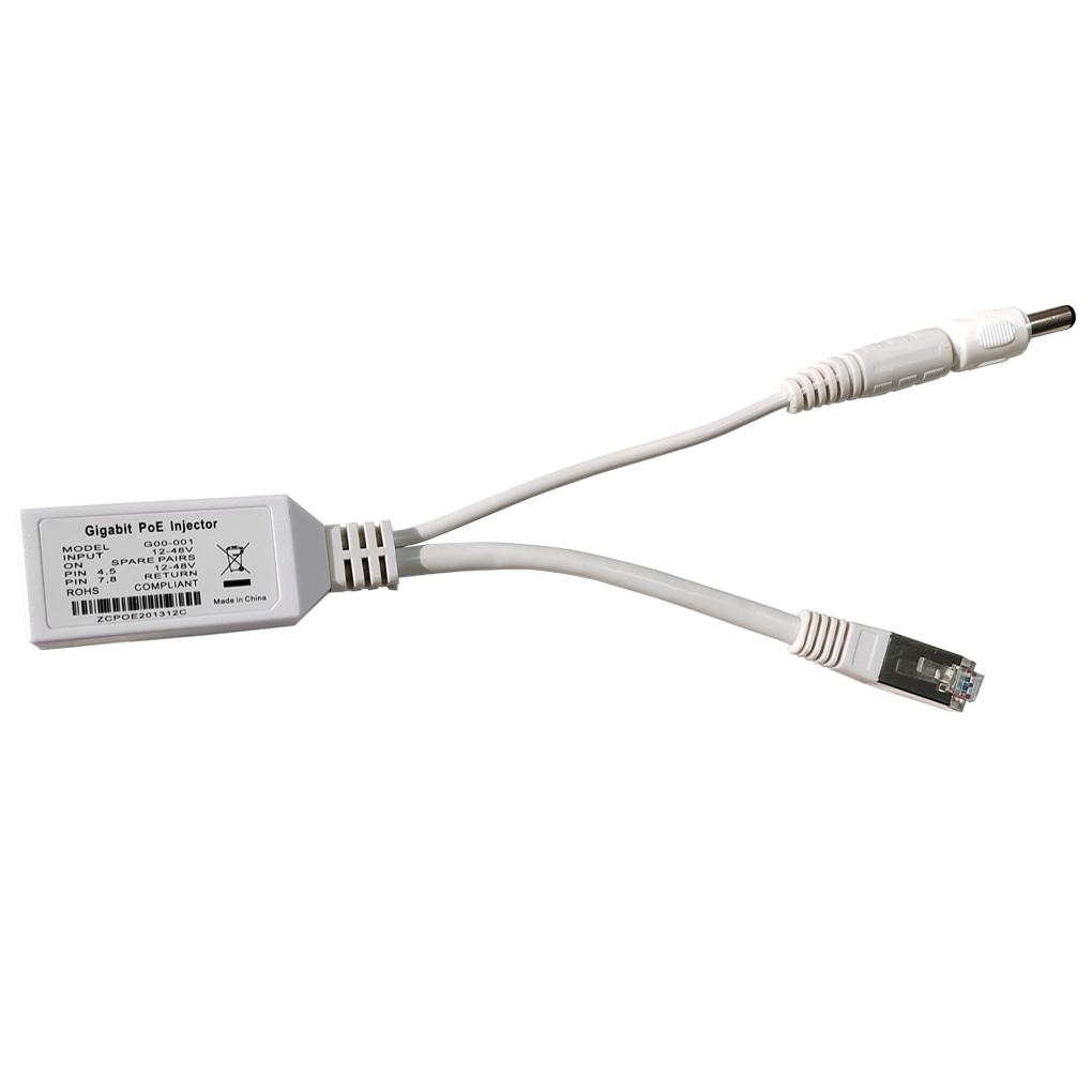 Gigabit PoE Injector PoE Splitter Cable Kit 12V-56V DC Input Passive PoE ModeB PoE Cable for IP cameras WiFi Access Points