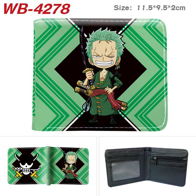 One Piece Anime Wallet Luffy Print Short Folded Card Holder Colorful Coin Purse