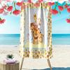 Süßes Tier Cartoon Print Strandtuch, Großes Weiches Schnelltrocknendes Handtuch für Strand Camping Schwimmen