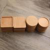 Engraved Wooden Tea & Coffee Coaster Set with Creative Insulation Pads and Trays