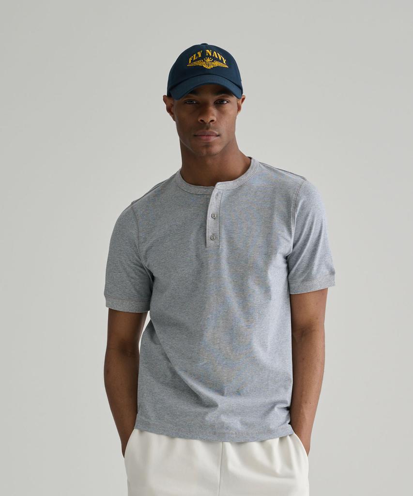 Pentaon 3-Button Henley Neck Basic Short Sleeve T-Shirt