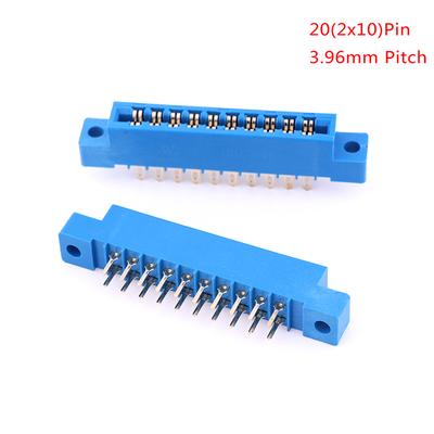 Conector de borde de tarjeta de doble fila, 2 x 10, 20 pines, paso de 3,96 mm, ranura para soldar