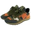 Valentino Garavani Men's Suede Camouflage Sneakers, Orange and Multicolor, Size 40, FN723Y2 shoes 40 Orange / multicolorUsed