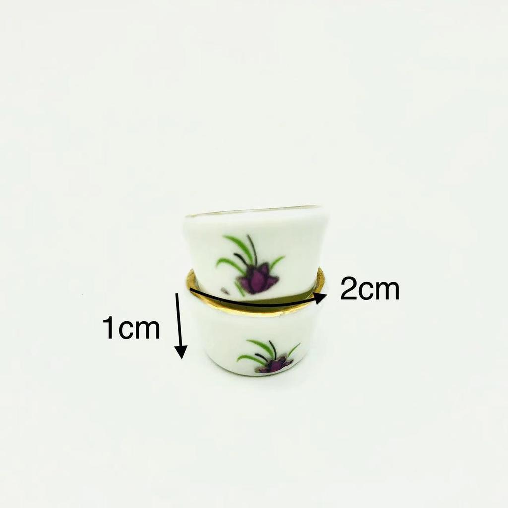Miniature Dollhouse Ceramic Flower Pot Toy Model