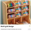 1 stück Holz Schreibtisch Organizer Multifunktionale Desktop Schreibwaren Stift Halter Box Für Home Office Schule Liefert Lagerung Halter