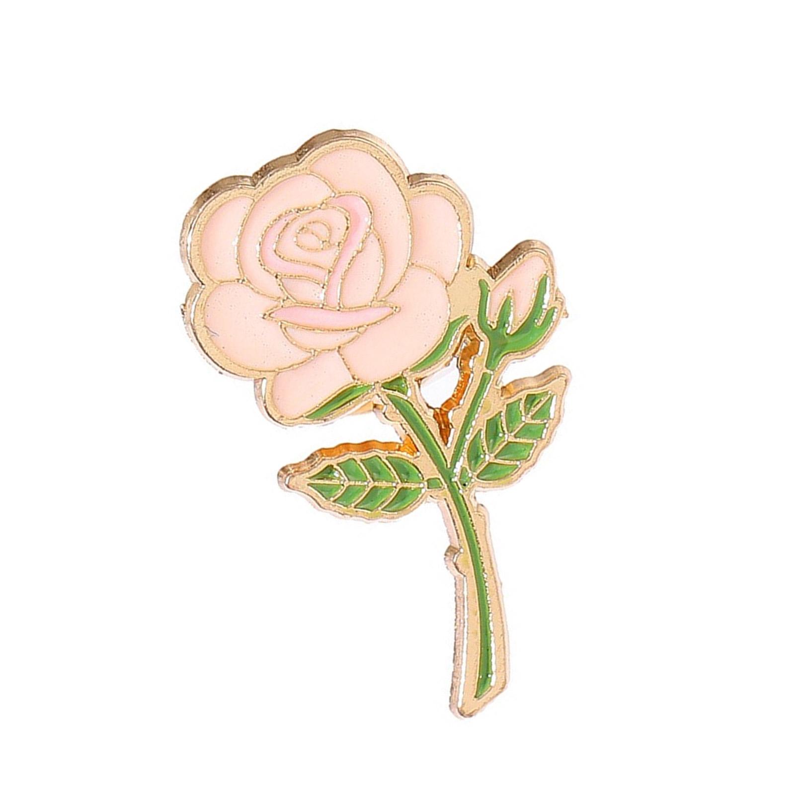 

Unique Rose Flower Brooch Pin Adornment Stylish Rose Brooch Jewelry for Formal Events and Floral Enthusiasts рожевий
