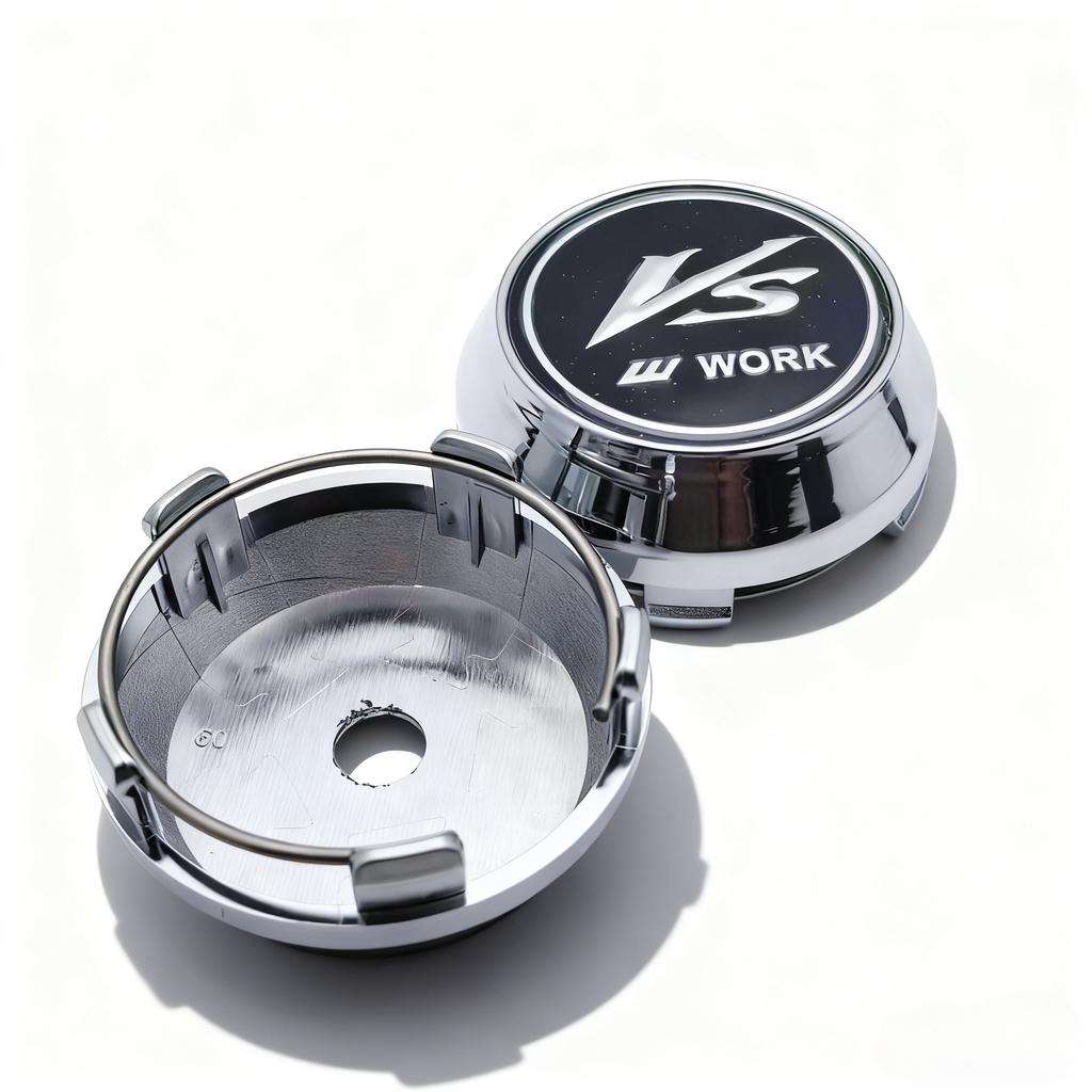 4pcs JDM VS W Work Logo Emblem Car Wheel Center Caps High Cap 60MM Clips 56MM Wheels Hub Caps Rim Hubcaps Cover Car Accessories