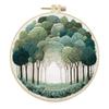 1pc Forest Landscape Embroidery DIY Fabric Craft Kit with Tools