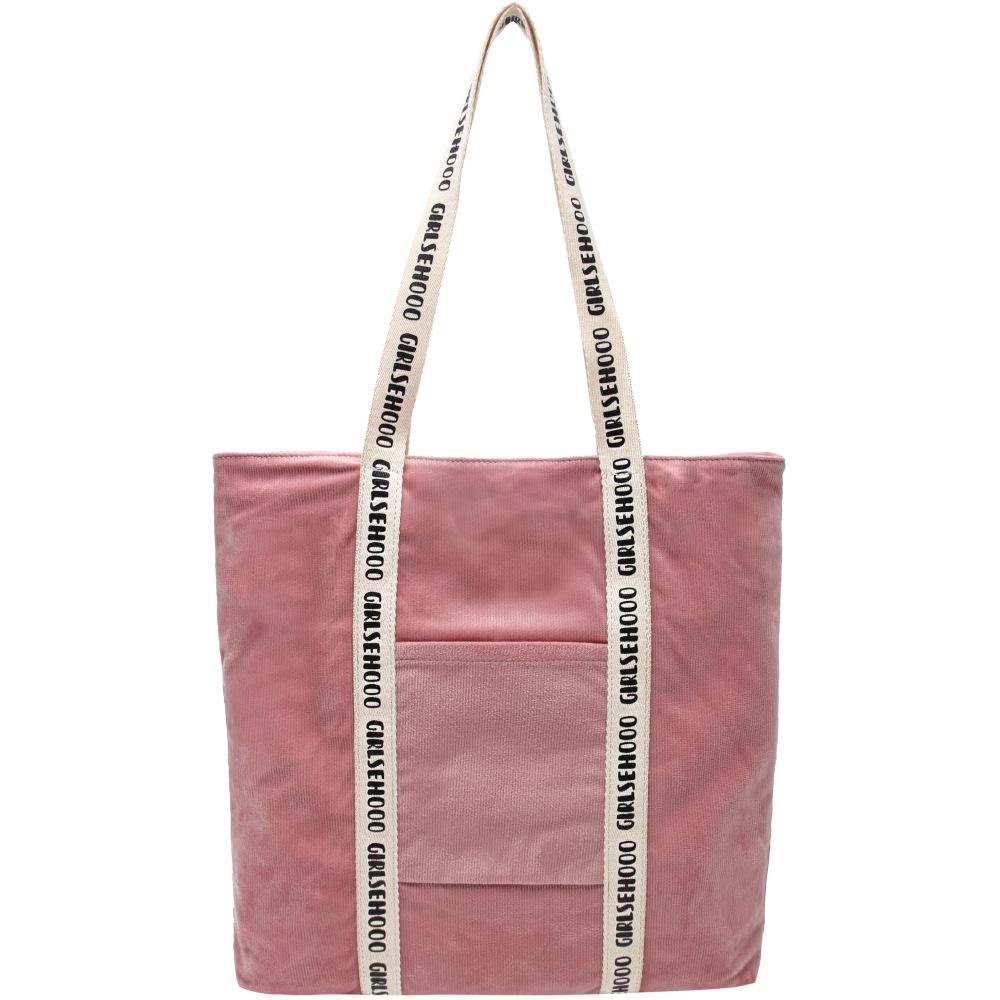 Spring Bag Canvas Bag Retro Washed Cloth Bag Bucket Bag Large Capacity Shoulder Bag