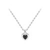 2023 New Light Luxury Women's 925 Sterling Silver Heart Necklace with Clavicle Chain