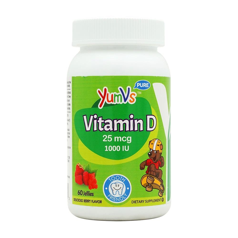 Pure Vitamin D 1000 IU Delicious Berry Flavor, 60 Jellies