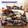 Vintage Floral Bird Pattern Bedding Quilt Set Quilt Cover Pillowcase Home Decoration Gift (1 * duvet cover + 2 * pillowcase, without core)