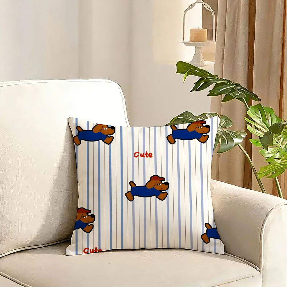 Tomato dog series Cushion Cover Reversible Plush Pillow Cover Soft Fluffy  Home Decor for Sofa Bedroom