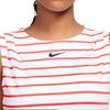 Nike Camiseta de Tirantes de Tenis Court Dri-Fit Maria con Logotipo a Rayas para Mujer Tops Blanco Rojo CI9371-101