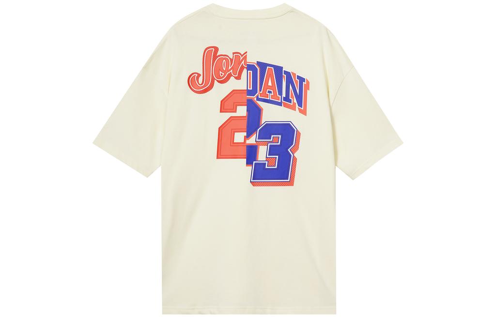 Jordan T Shirts Men's Beige Crew Neck Moderate