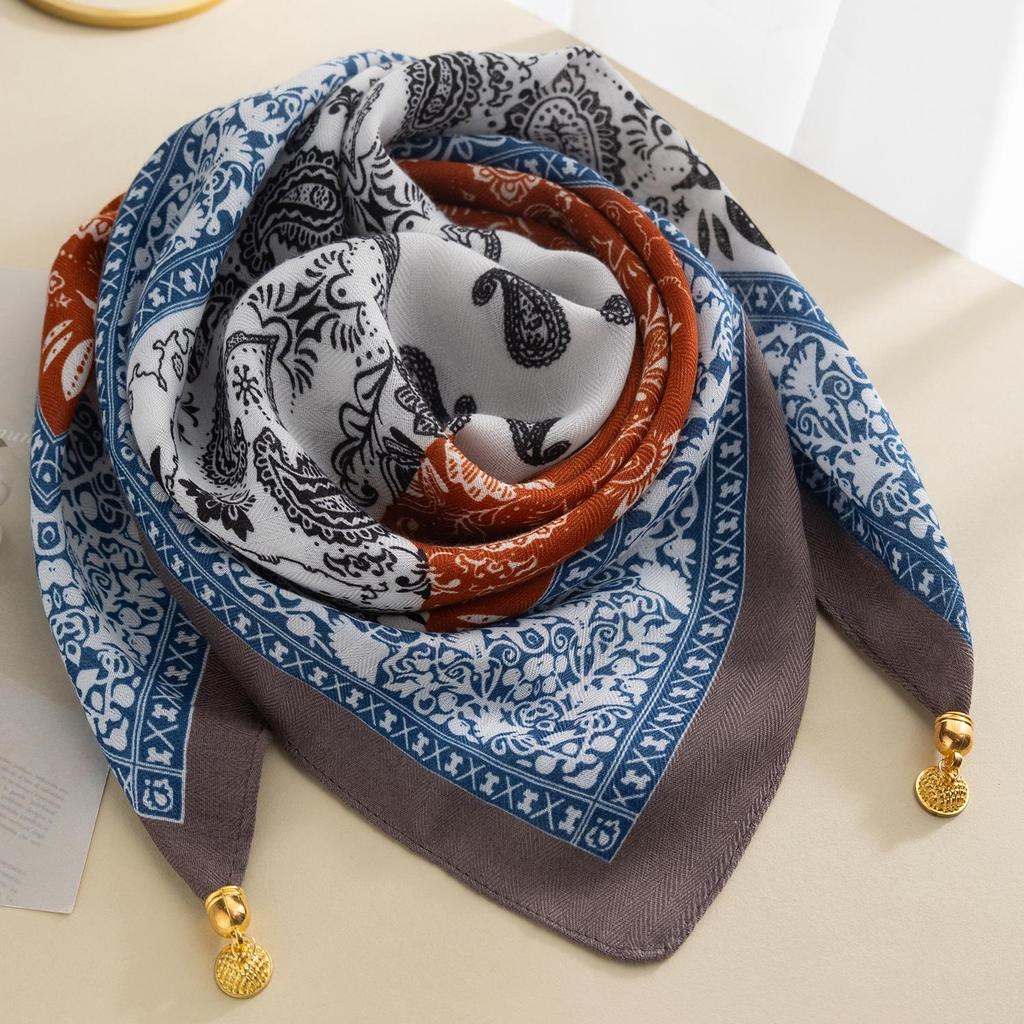 Women's Magnetic Buckle Cotton Scarf - Stylish, Lightweight, Comfortable Neck Protection