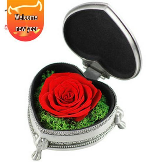 Preserved Crystal Rose Acrylic Flower Gift Box for Valentine's Day Confession