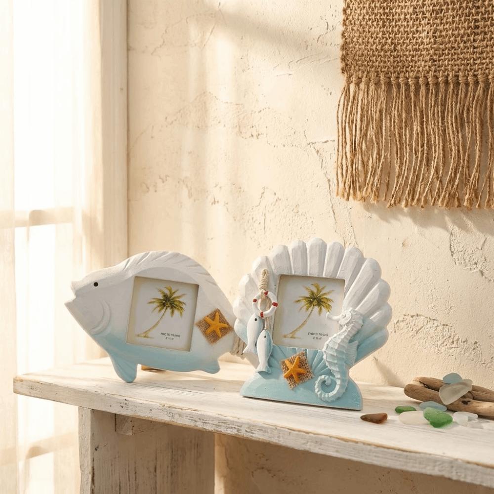 Unique-shaped Nautical Decor Frame 3-inch Instant Photo Frame Ocean-Themed Photo Frame  Coffee Shop
