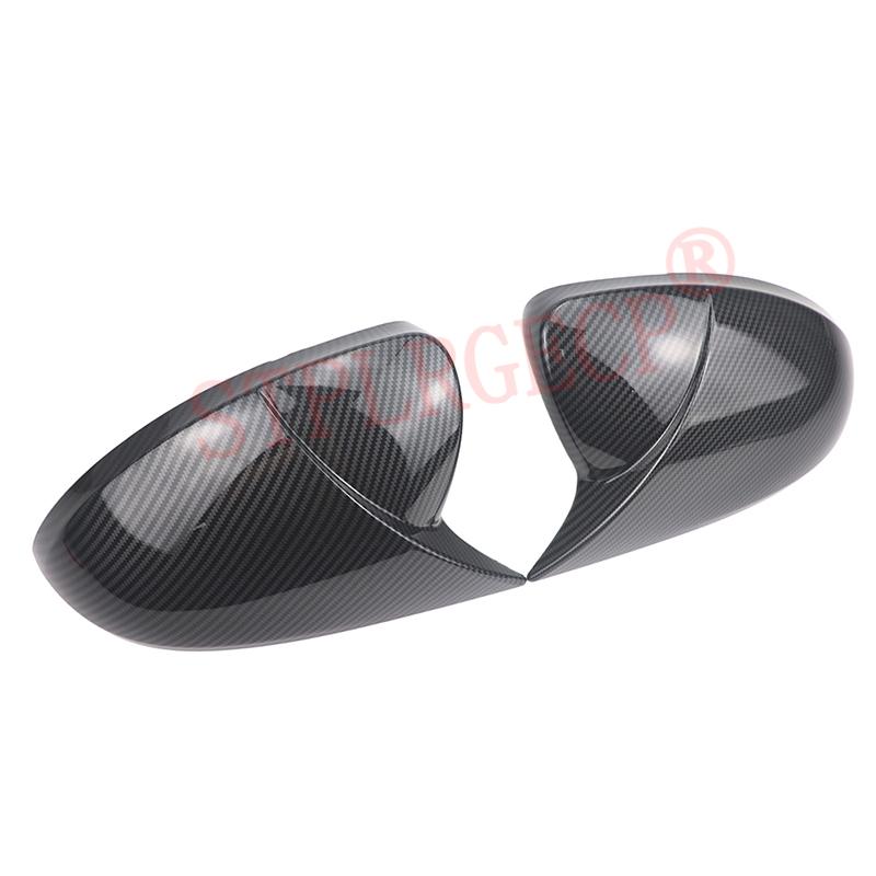 For Volkswagen VW Tiguan MK1 5N 2009-2016 Carbon Pattern Mirror Shell Rear View Mirror Cover Sticker Style Side Wing Mirror Caps