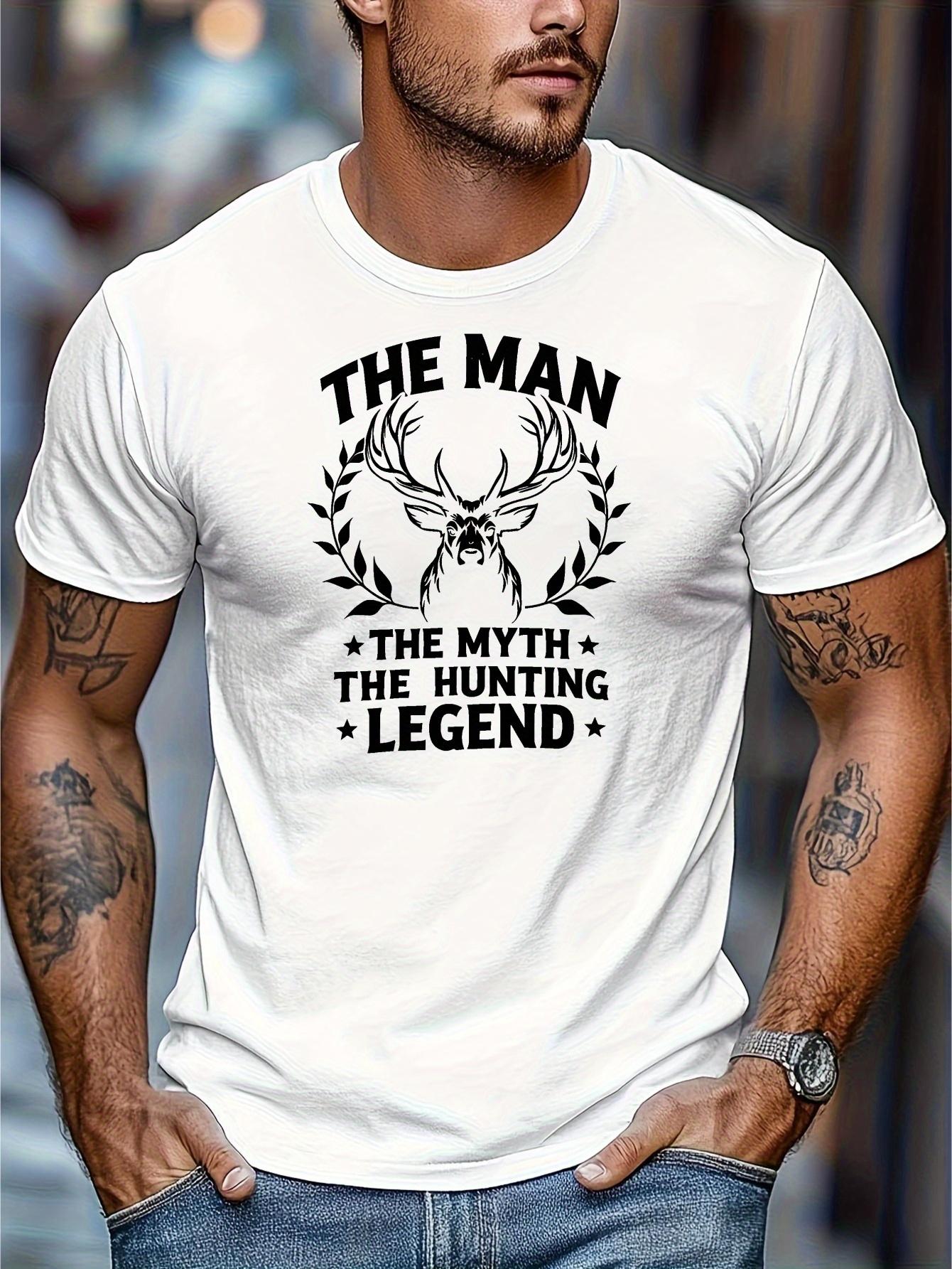 The Hunter Graphic T-shirt - Black with White Print XL