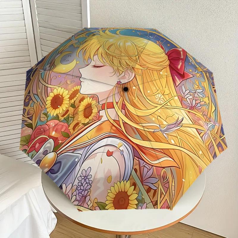 

1PC Sailor Moon Automatic Folding Umbrella | Vibrant Motif & Compact Design for Everyoneyy250930063