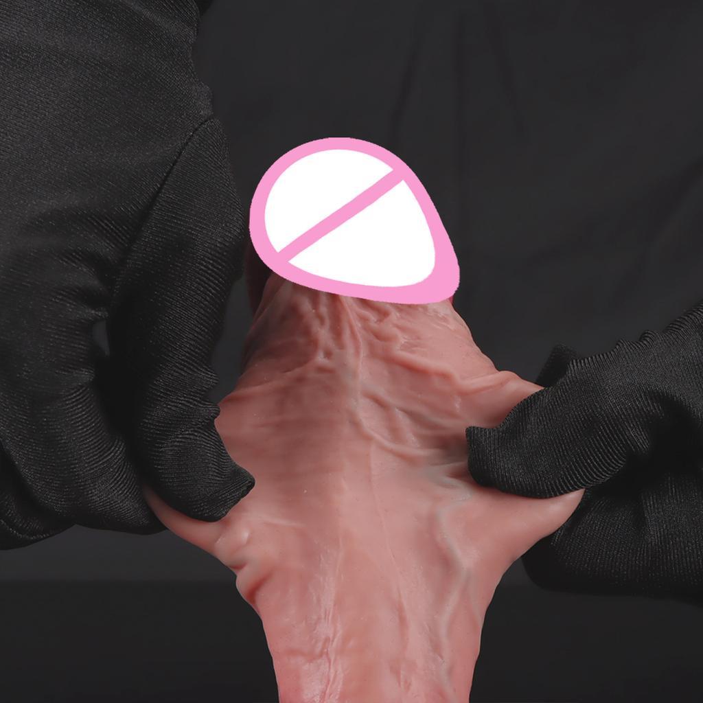 Super Simulation Men's Bold and Bold Penis Ring Lock Essence Delay Fierce Men Dildos Sets of Couple Sex Toys