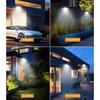 A44Z-2Pcs Outdoor Security Lights 50W Super Bright PIR LED Light With External Power IP66 Waterproof Floodlight