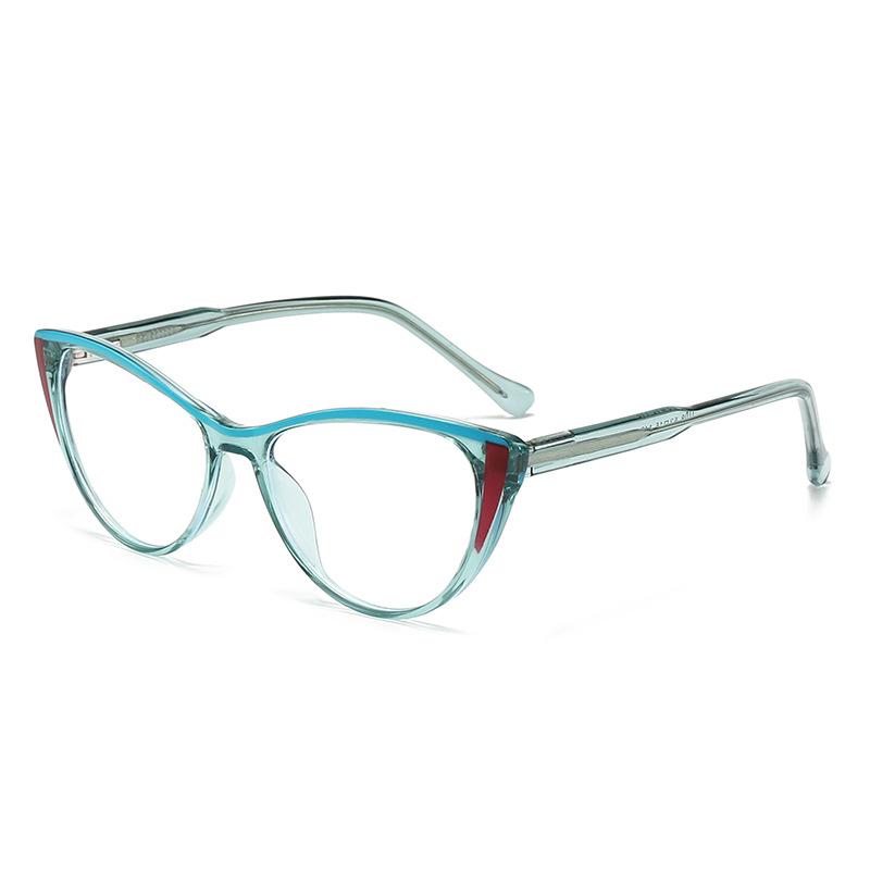 New anti-blue glasses women's PC ferrule legs fashionable retro plate color flat glasses can be matched with glasses