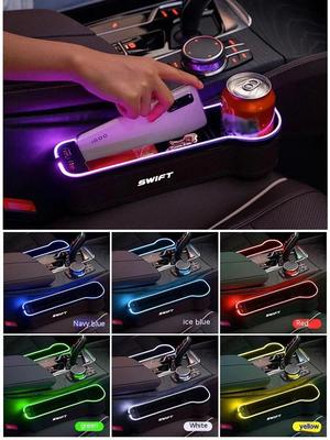 Auto LED 7 Farben Universal Annähbare Stuhl Aufbewahrungsbox Für Suzuki Swift Auto USB-Kabel Ein Meter Lang Aufbewahrungsbox Zubehör