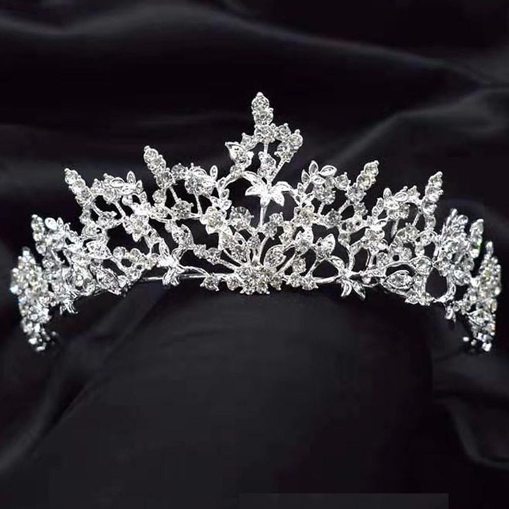 DIEZI Elegant Luxury Girls Crystal Bridal Tiara Crown Birthday Party New Fashion Bride Queen Headbands Hair Jewelry Accessories