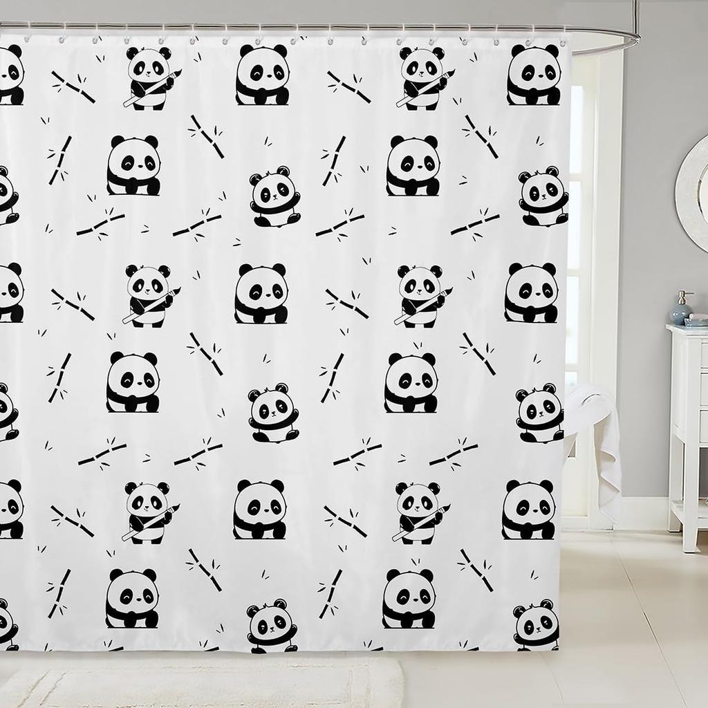 Boys Girls Japanese-Style Shower Curtain Red Cherry Bath Curtain Mount Fuji Bathroom Accessories Teens Bedroom Decor