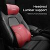 Car Leather Headrest Lumbar Support Neck Pillow Back Cushion For Citroen C5X e-C4 X e-C3 C4 C3 C5 Berlingo C-Elysee Keychain YX3