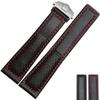 19mm 20mm 22mm genuine leather watch strap for tag heuer Carrera Monaco F1 watch band black red men's folding buckle bracelet