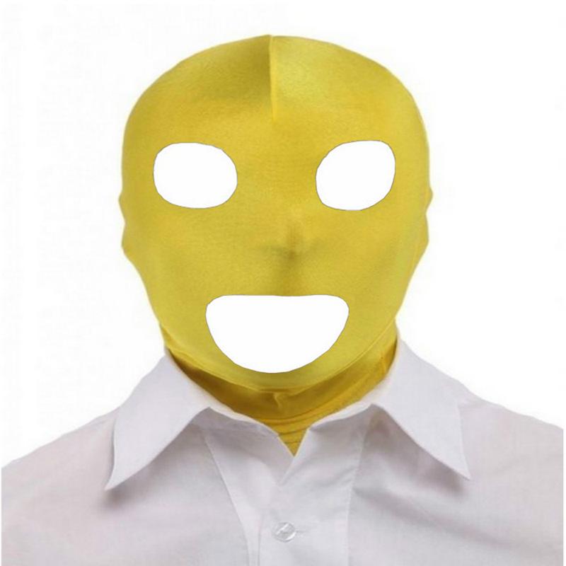 Halloween Cosplay Sexy Party Lycra Spandex Zentai Open Eyes Mouth Full Mask Hood