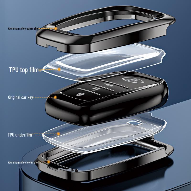Toyota Key Case: Fits Highlander, RAV4, Crown, CHR, Venza, Prado, Camry - Full Wrap Cover