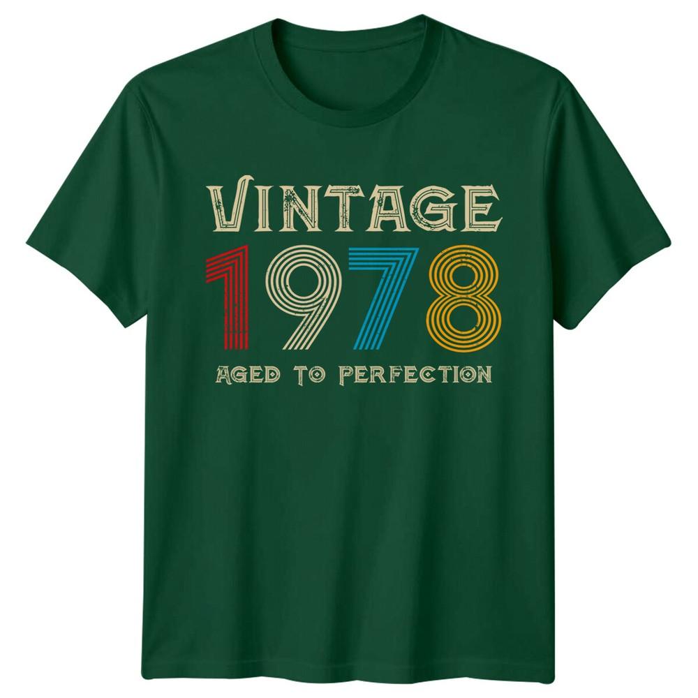 Vintage 1978 Aged To Perfection Unisexs T Shirt 48th Birthday Gift S