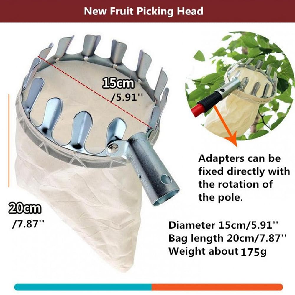 Ergonomic Fruit Picker Effective Metal Manual Anti-rust Picking Tool for Garden