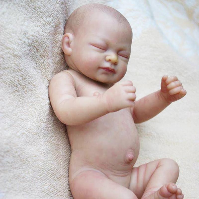 Waterproof Vinyl Silicone Unpainted Blank Reborn Baby Doll Kit Handmade Diy Doll