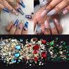 Mixed DIY Nail Decoration Colorful Micro Beads Gemstone Circle 3D Glitter Crystal Diamond Rhinestone Nail Art Tool