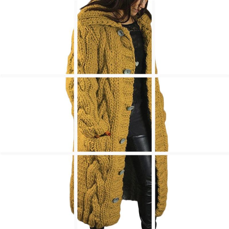 European and American Women's New Cardigan Coat Single Breasted Plus Size Sweater Jacket