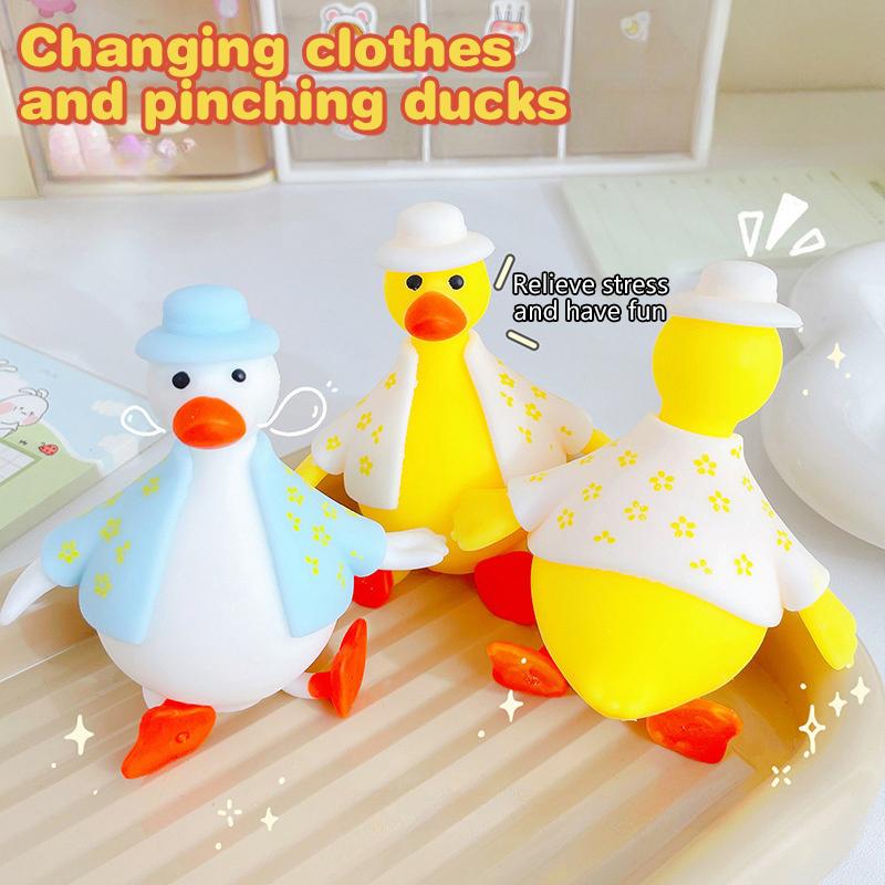 Duck Shape Slow Rising Squeeze Toy Cartoon Animal Slow Rebound Toy Anti-Stress Rebound Ball Stress Relief Toy Birthday Gift
