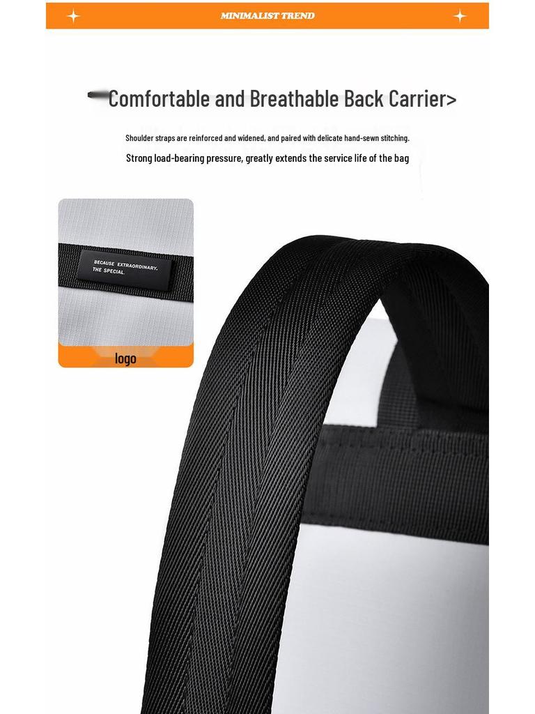 Unisex Minimalist Commuting Backpack with Custom Logo, High School Ready