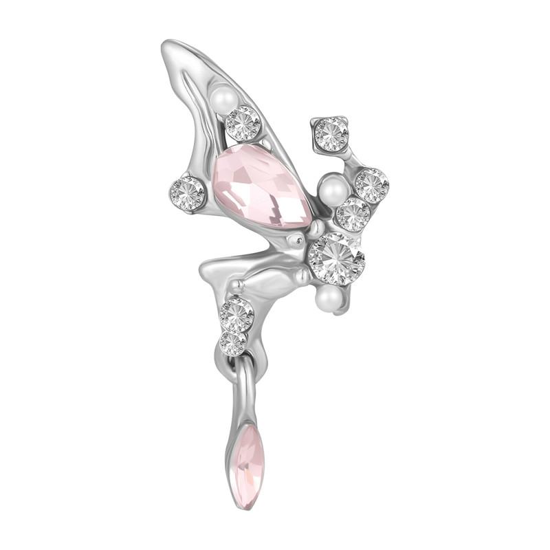 New Fashion Pink Heart Butterfly Starfish Bow 3D Crystal Charm Beads Accessories DIY Making Ring Necklace Bracelet Shiny Jewelry
