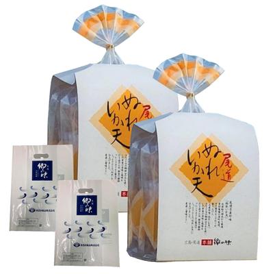 Maruka Foods Online Onomichi Wet Squid Tempura with 2 of the Town Carrying Gift Sweets Popular Carrying Bag Included Squid Tempura Soft Snacks Popular