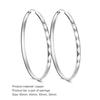 1 Pair Hoop Earrings Shiny Rhombus Texture Women Large Hiphop Round Dangle Earring Jewelry