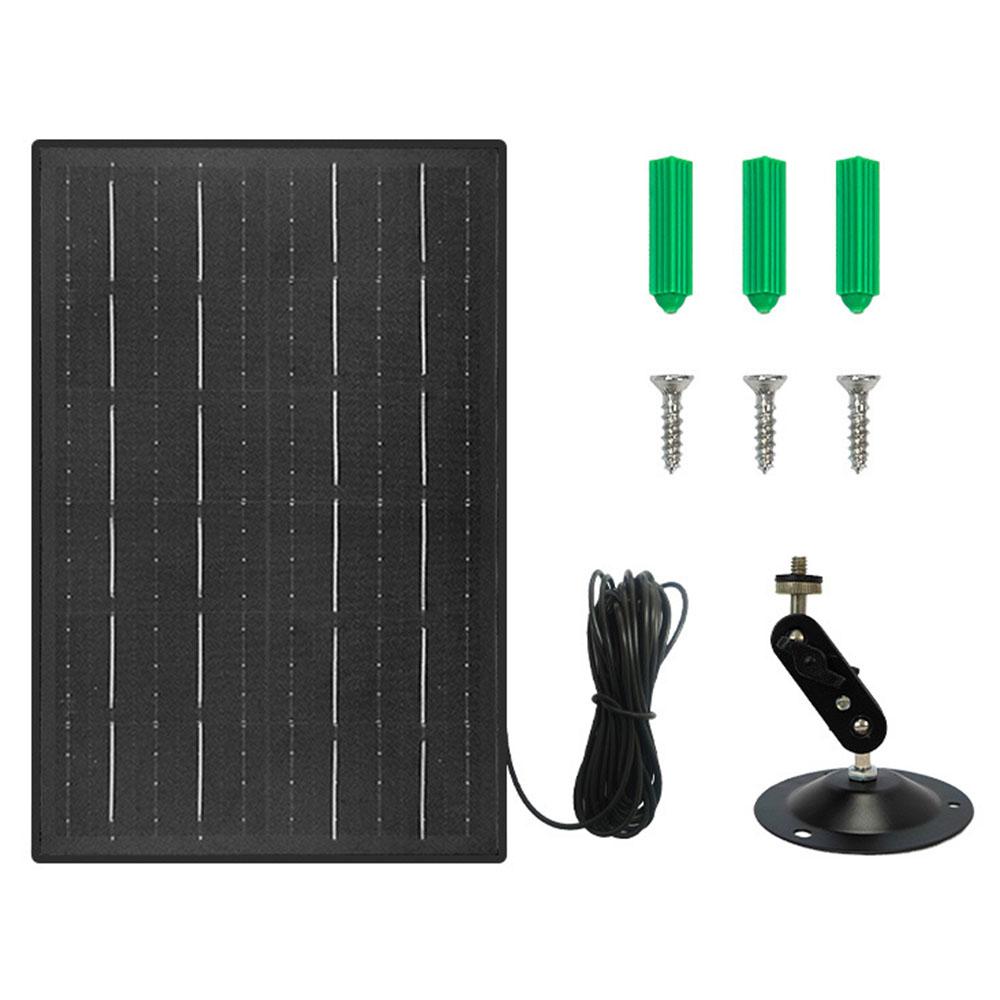 

IP090 10W 360 Degree Rotating Outdoor Solar Panel for Monitor Camera with Type-C Plug (Without USB Port) A