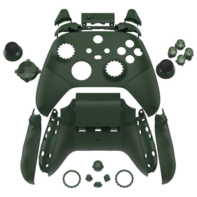 eXtremeRate ASR Reset Full Shell Button Kit for Xbox Core Features Ergonomic Trigger Soft Rubber and Top and Bottom Compatible with Xbox Series X S &