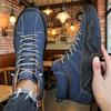 Retro Boots for Men Fashio Unique Street Design Flat Top High Top Shoes  New Spring and Autumn Business Casual Mosinka Shoes