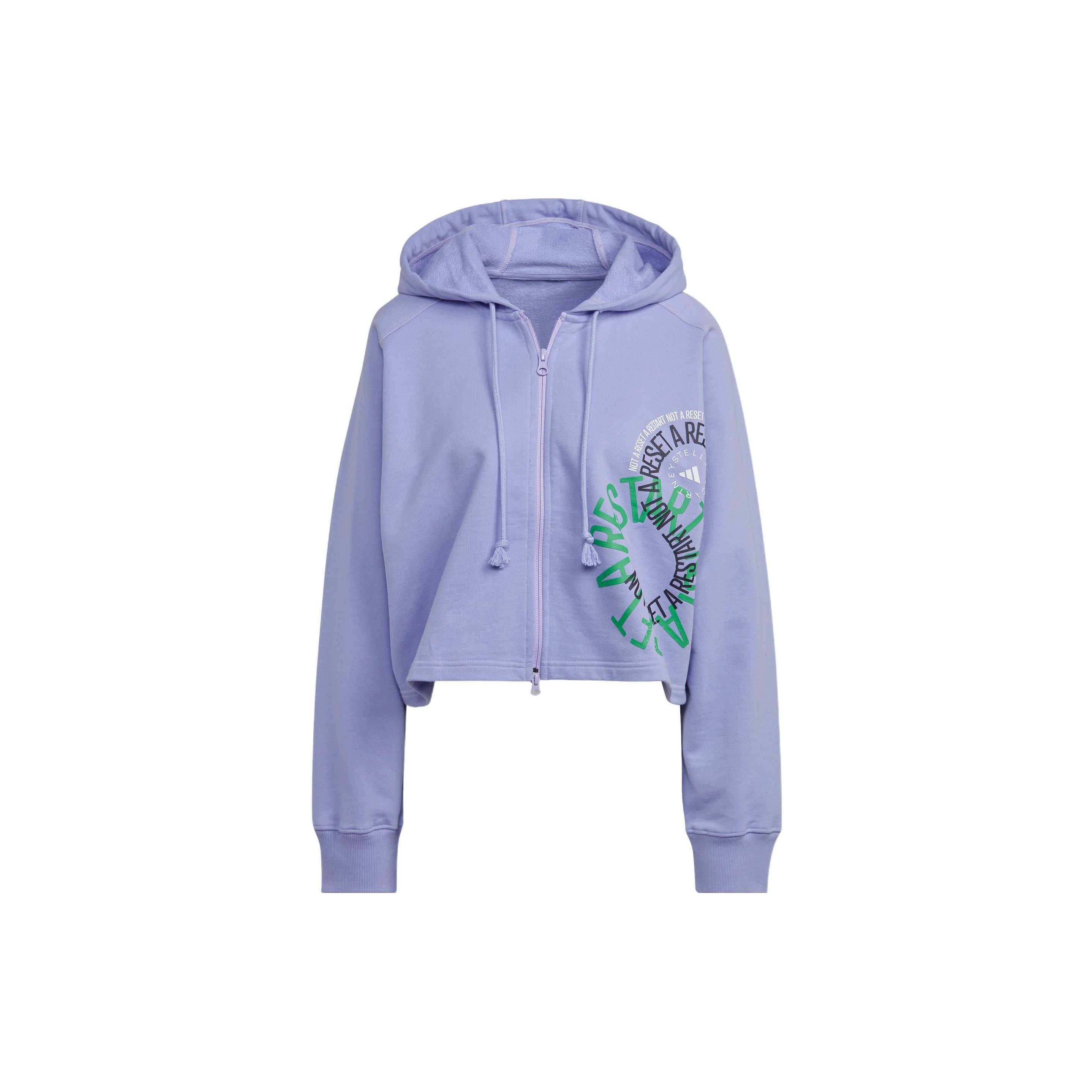 (WMNS) adidas adidas by Stella McCartney Cropped Hoodie Asia Sizing  Purple  Women s IB5892 L