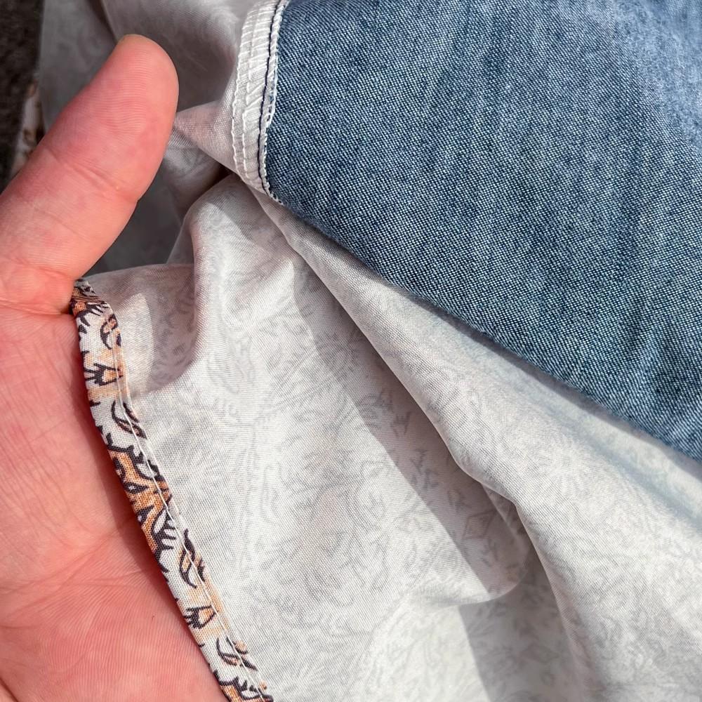 Nya sommarkvinnor tryck V-ringning enkelknäppt kortärmad broderi chiffong lapptäcksarbete mode elegant vardagsklänningar